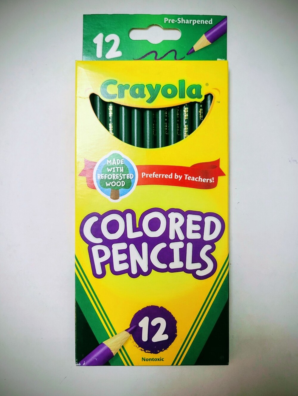 12ct Crayola Colored Pencils (Green) Single Color Bulk Lot
